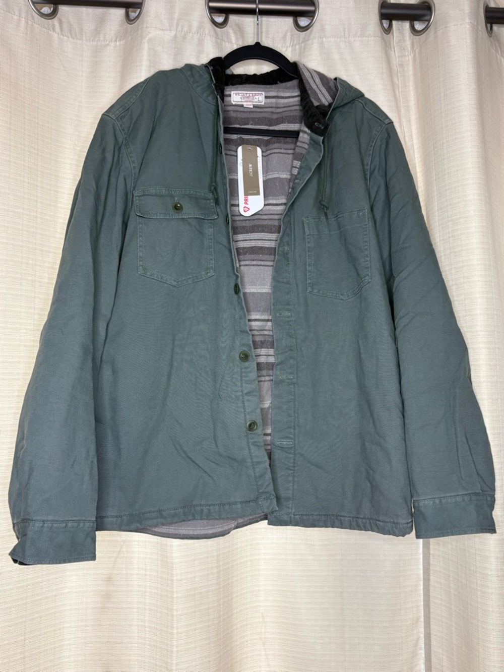 Men's Hooded Jacket in Slate Green - Casual Style